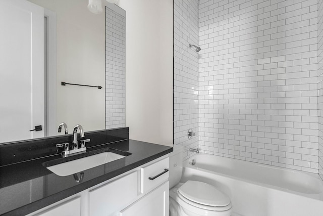 713B 32nd Ave N, Nashville, TN 37209 - full bathroom featuring toilet, vanity, and shower / tub combination