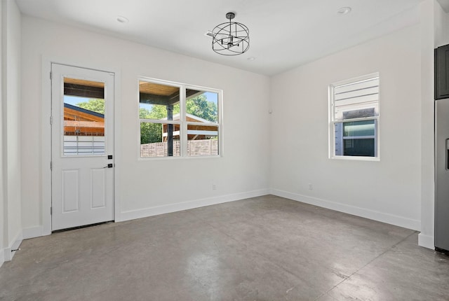 713B 32nd Ave N, Nashville, TN 37209 - foyer with finished concrete floors and baseboards