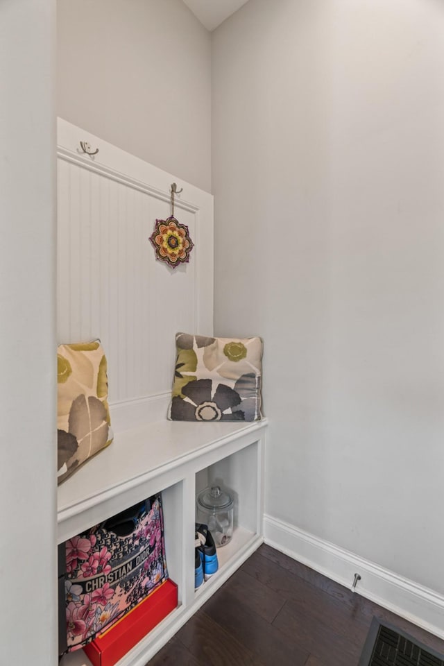 372 Old Stone Rd, Goodlettsville, TN 37072 - mudroom featuring baseboards and dark wood-style flooring