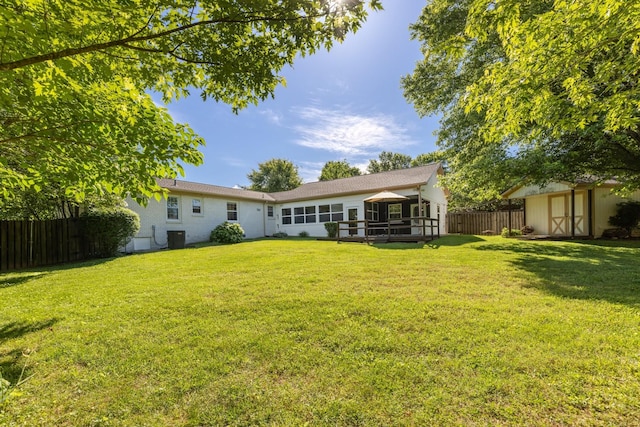 203 Hesta St, Spring Hill, TN 37174 - view of yard featuring cooling unit and a deck