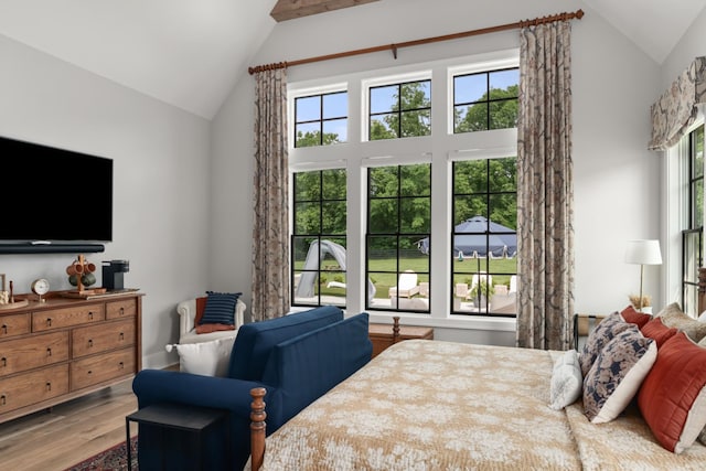 1936 Silver Fox Rd, Thompsons Station, TN 37179 - bedroom with wood finished floors and high vaulted ceiling