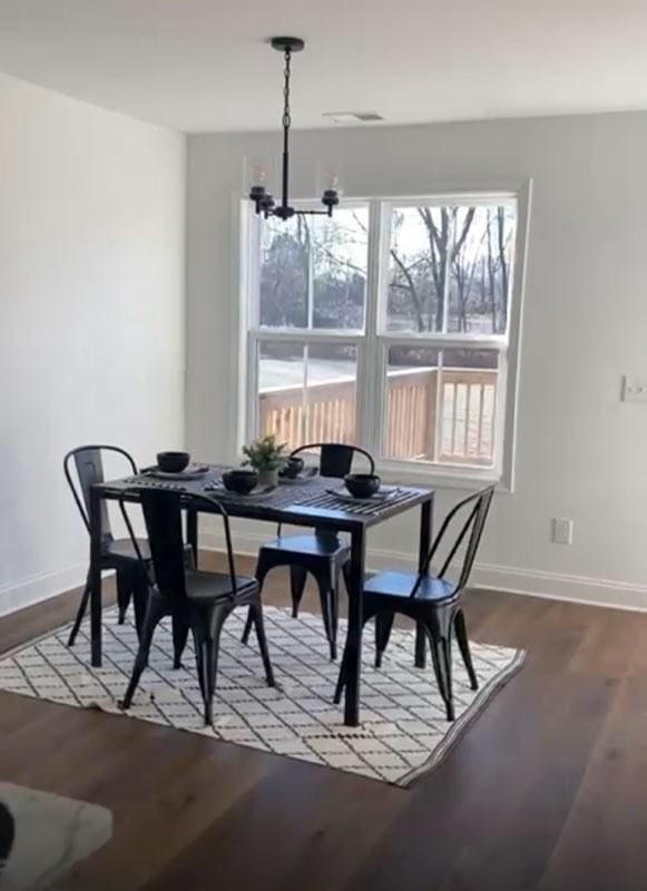 362 Baldwin Ln, Springfield, TN 37172 - dining space featuring baseboards and dark wood-style floors