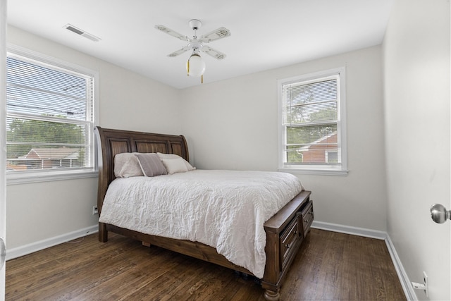 109 Garwood Dr, Nashville, TN 37210 - bedroom with wood finished floors, baseboards, and ceiling fan