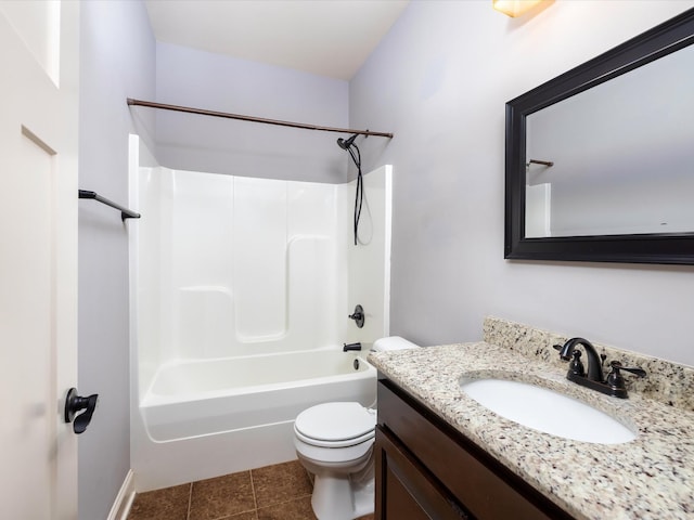 1116 Rivercrest Dr, Murfreesboro, TN 37129 - bathroom with vanity, toilet, shower / bath combination, and tile patterned floors