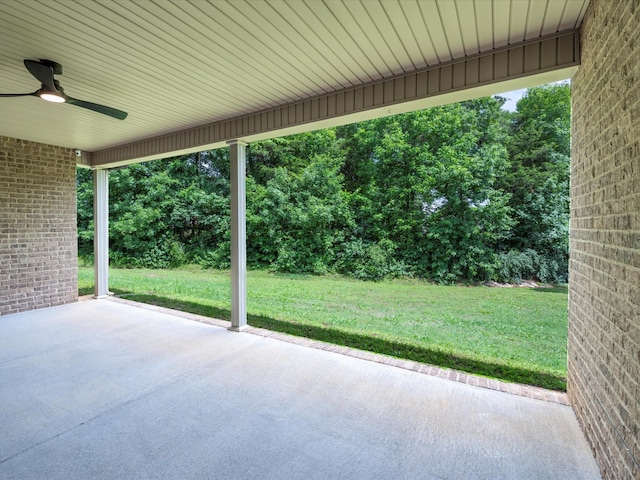 1116 Rivercrest Dr, Murfreesboro, TN 37129 - view of patio / terrace featuring a ceiling fan