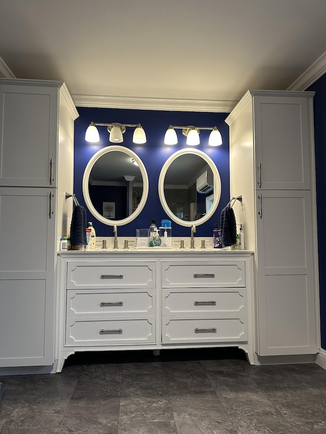 2364 Skyview Dr, Centerville, TN 37033 - bathroom featuring ornamental molding and vanity