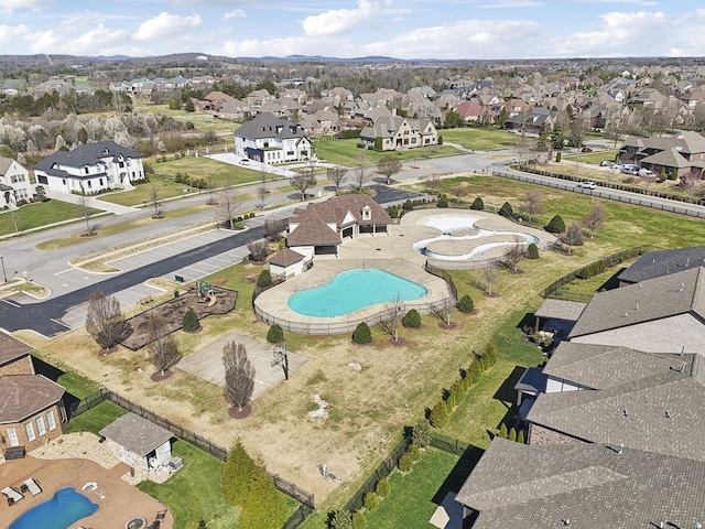 4337 Peacemill Ln, Murfreesboro, TN 37128 - aerial view of property's location featuring a pool area and nearby suburban area