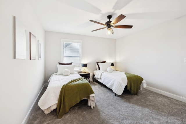 4337 Peacemill Ln, Murfreesboro, TN 37128 - bedroom with carpet, baseboards, and a ceiling fan