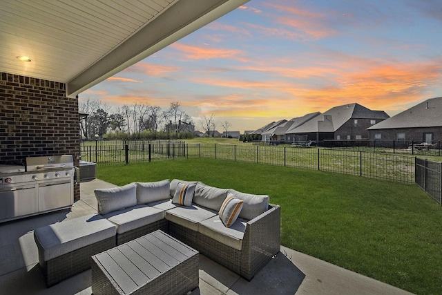 4337 Peacemill Ln, Murfreesboro, TN 37128 - view of patio / terrace featuring an outdoor hangout area and a residential view