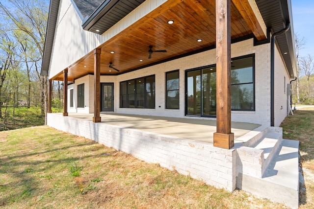 199 Beach Rd N, Killen, AL 35645 - view of patio / terrace with ceiling fan
