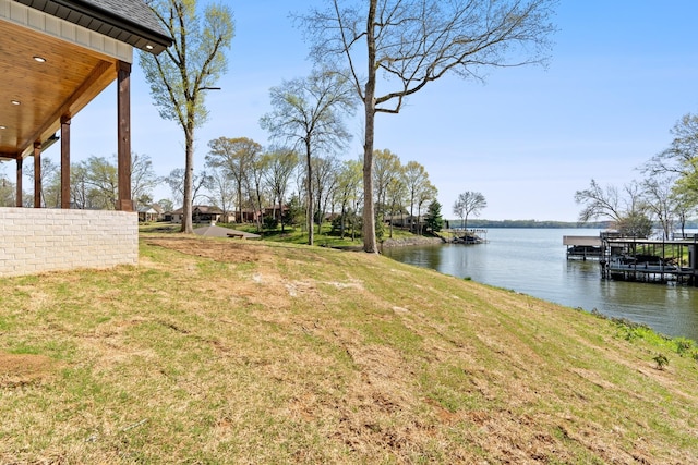 199 Beach Rd N, Killen, AL 35645 - view of grassy yard featuring a water view