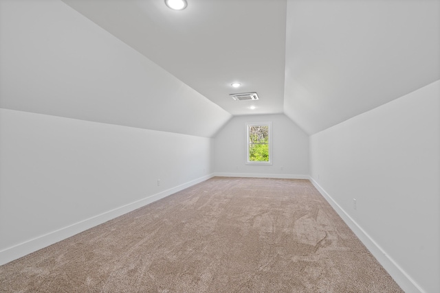 199 Beach Rd N, Killen, AL 35645 - additional living space featuring carpet flooring, vaulted ceiling, baseboards, and recessed lighting