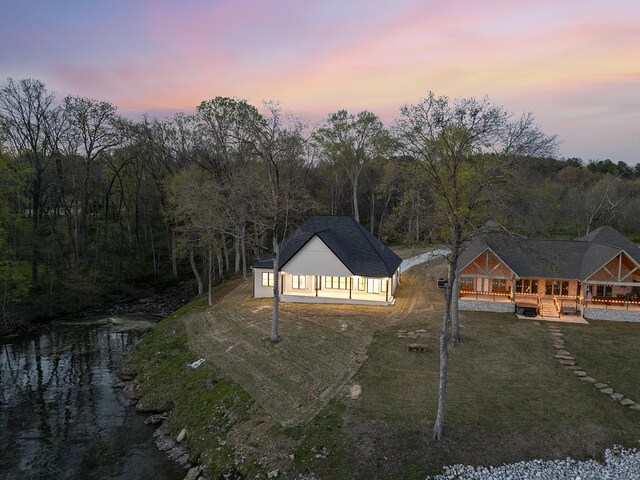 199 Beach Rd N, Killen, AL 35645 - aerial view at dusk of a water view