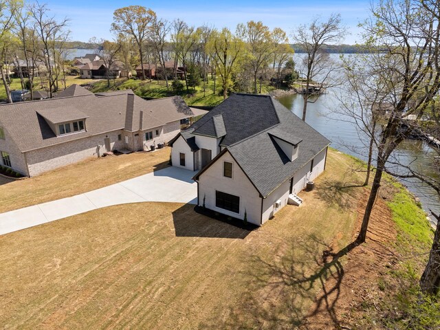 199 Beach Rd N, Killen, AL 35645 - aerial perspective of suburban area with a nearby body of water
