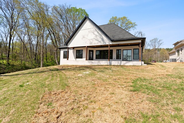 199 Beach Rd N, Killen, AL 35645 - back of house with a yard and roof with shingles