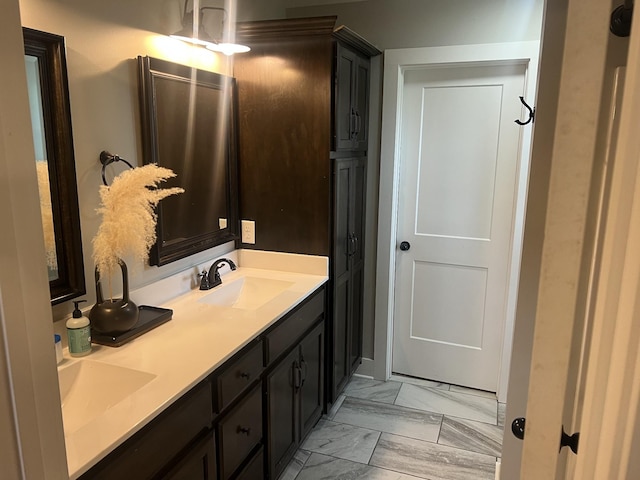 460 Armstrong Rd, Castalian Springs, TN 37031 - full bath with marble finish floors and double vanity