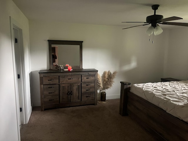 460 Armstrong Rd, Castalian Springs, TN 37031 - bedroom featuring dark carpet, baseboards, and a ceiling fan