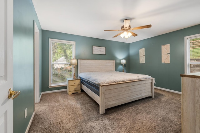 102 Mckinley Dr, Columbia, TN 38401 - bedroom featuring carpet flooring, baseboards, and a ceiling fan