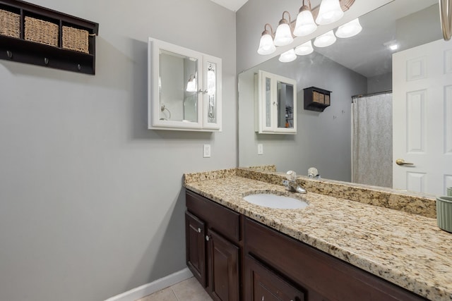 102 Mckinley Dr, Columbia, TN 38401 - bathroom featuring vanity, tile patterned floors, and baseboards
