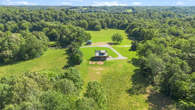 2890 Ellis Ln, Palmyra, TN 37142 - aerial view of property and surrounding area with a forest