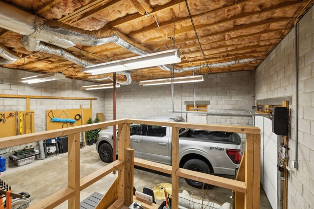 519 Glen Echo Dr, Old Hickory, TN 37138 - basement with concrete block wall