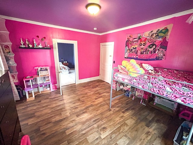 126 Carroll St S, Bruceton, TN 38317 - bedroom featuring wood finished floors and ornamental molding
