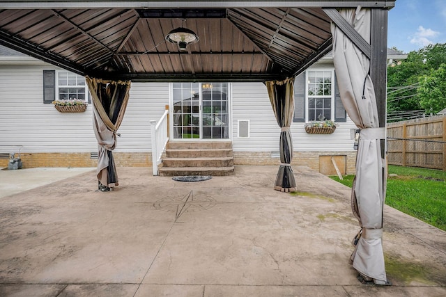 3408 Wj Robinson Rd, Cookeville, TN 38506 - rear view of property featuring a gazebo, entry steps, a patio area, and crawl space