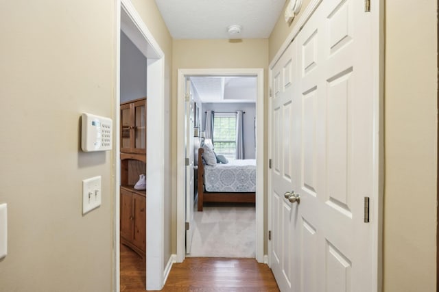 3323 Troy Rd, Lebanon, TN 37087 - hallway with dark wood-style floors and baseboards