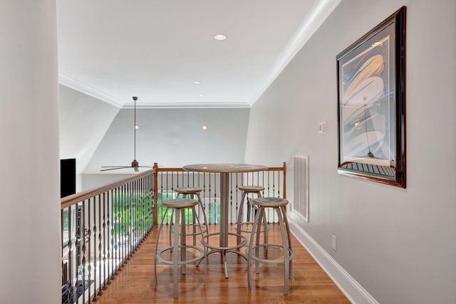 1161 Chloe Dr, Gallatin, TN 37066 - hall featuring crown molding, wood finished floors, and baseboards