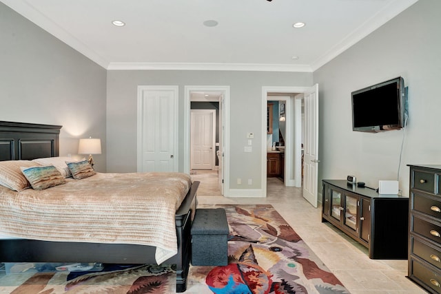 1161 Chloe Dr, Gallatin, TN 37066 - bedroom with crown molding, recessed lighting, and baseboards