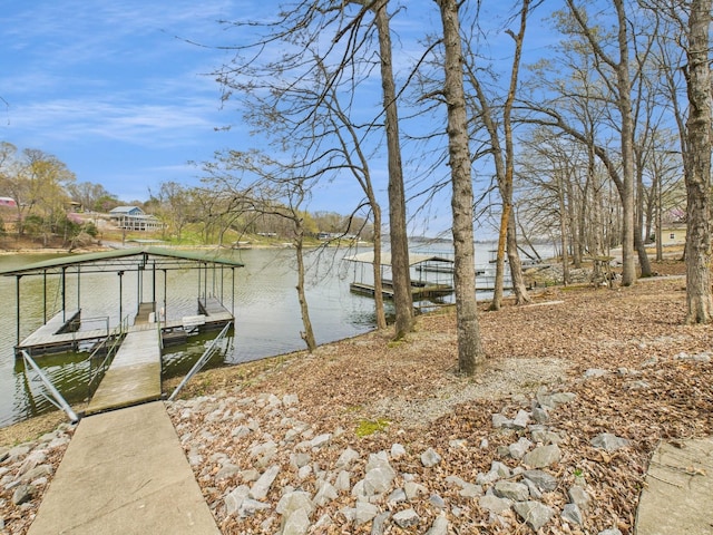 695 Bayshore Dr, Cadiz, KY 42211 - dock area with a water view and boat lift