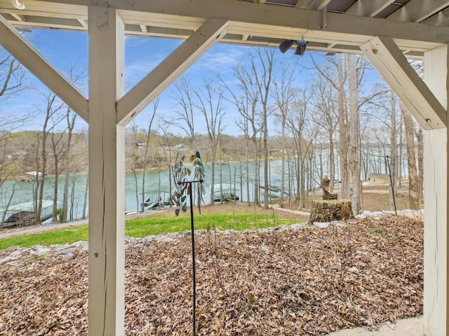 695 Bayshore Dr, Cadiz, KY 42211 - view of patio with a water view