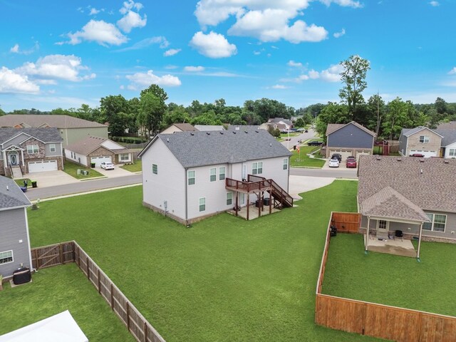 1928 Sydney Louise Dr, Clarksville, TN 37042 - rear view of property with a residential view, stairway, a deck, and a patio area
