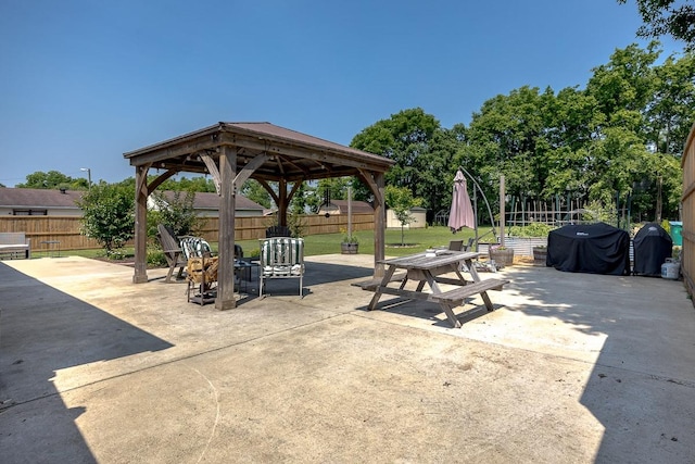 3120 Larkspur Dr, Nashville, TN 37207 - view of patio featuring a gazebo and outdoor dining space