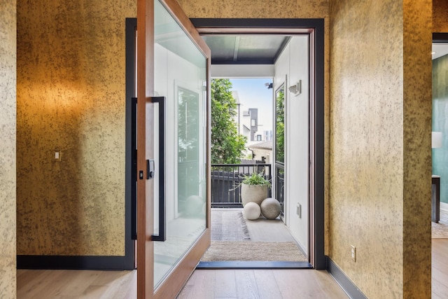 1016B 9th Ave S, Nashville, TN 37203 - doorway to outside featuring hardwood / wood-style floors
