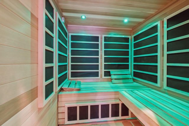 1016B 9th Ave S, Nashville, TN 37203 - sauna / steam room with wood ceiling and recessed lighting