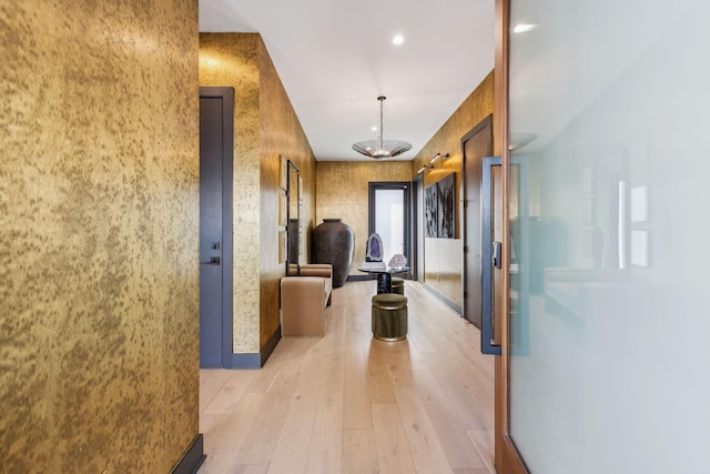 1016B 9th Ave S, Nashville, TN 37203 - hall featuring light wood-style floors and recessed lighting