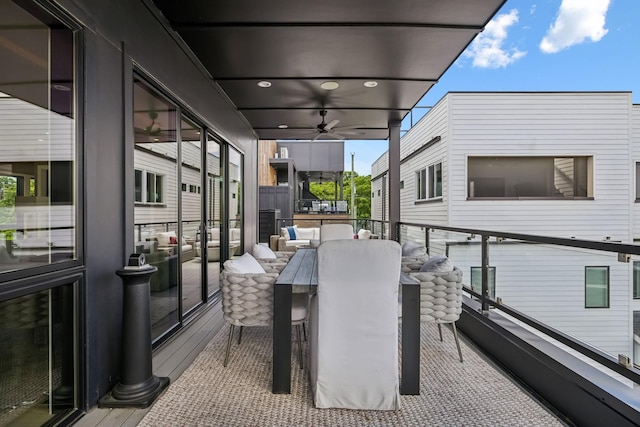 1016B 9th Ave S, Nashville, TN 37203 - balcony featuring ceiling fan
