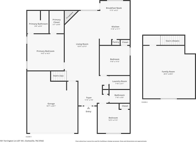 1271 Racker Dr, Clarksville, TN 37043 - property floor plan