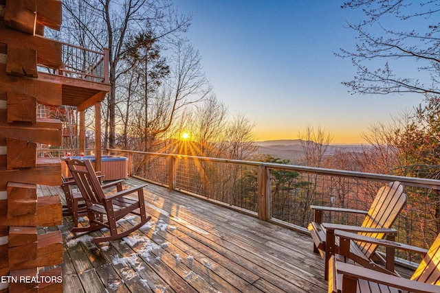 1815 Silver Poplar Ln, Sevierville, TN 37876 - view of deck at dusk
