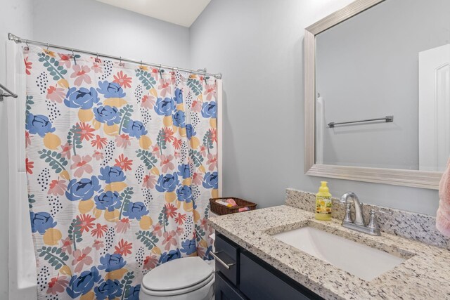 4115 Andes Dr, Murfreesboro, TN 37127 - full bath featuring vanity, toilet, and a shower with shower curtain