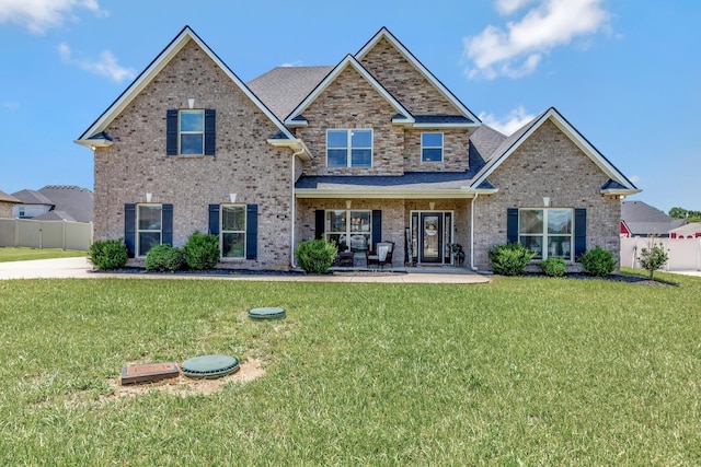 1114 Escalade Ct, Lascassas, TN 37085 - view of front facade with brick siding and covered porch