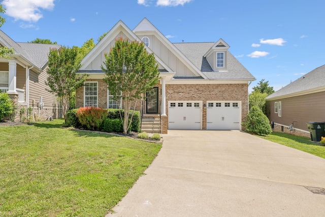 3324 Redmon Hl, Nolensville, TN 37135 - craftsman-style home featuring brick siding, concrete driveway, board and batten siding, and a front lawn