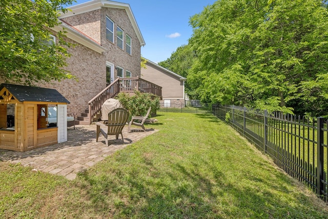 3324 Redmon Hl, Nolensville, TN 37135 - view of yard with a patio area, stairway, and an outdoor structure