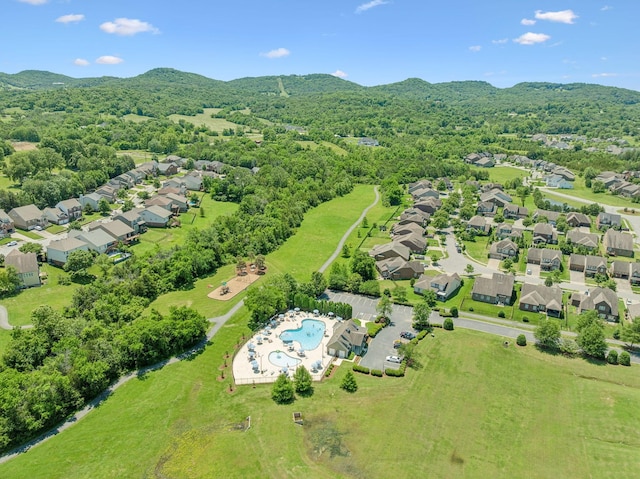 3324 Redmon Hl, Nolensville, TN 37135 - bird's eye view of a pool and a mountain backdrop