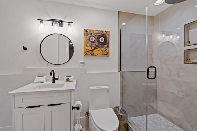 1203B Brick Church Pike, Nashville, TN 37207 - full bathroom featuring vanity, a stall shower, and toilet