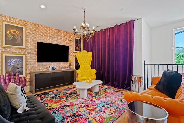 1203B Brick Church Pike, Nashville, TN 37207 - living room with a chandelier and recessed lighting