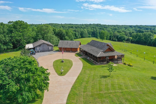 1820 Buck Smith Rd, Palmyra, TN 37142 - view from above of property featuring a heavily wooded area