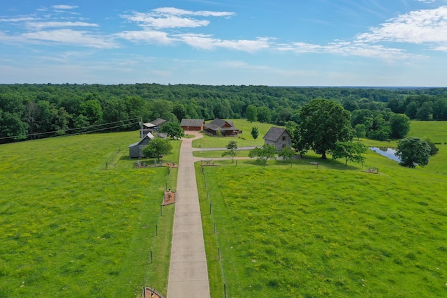 1820 Buck Smith Rd, Palmyra, TN 37142 - drone / aerial view of a heavily wooded area and a large body of water
