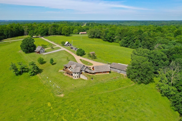 1820 Buck Smith Rd, Palmyra, TN 37142 - overview of rural landscape featuring a heavily wooded area